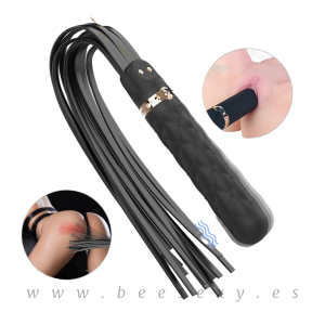 LÁTIGO VIBRADOR PUNTO G DE CUERO VEGANO 2 EN 1
