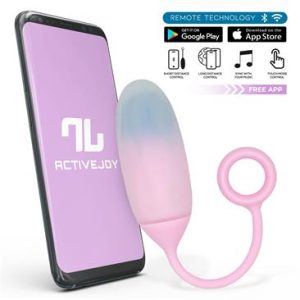 HUEVO VIBRADOR + APP DELUXE PARA LAS PAREJAS AZUL/PÚRPURA