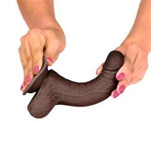 SLIDY DILDO REALISTA RETRÁCTIL 17.8 CM MARRÓN