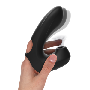 SUCCIONADOR Y DEDAL VIBRADOR USB NEGRO