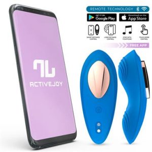 PARTNER VIBRADOR DE BRAGUITA CON APP SILICONA AZUL