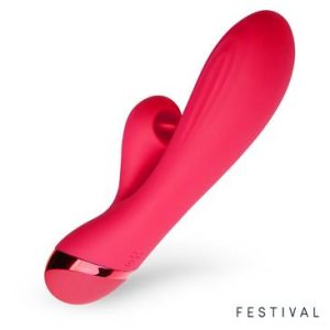 TURNA VIBRADOR DOBLE ESTIMULACIÓN ROJO USB