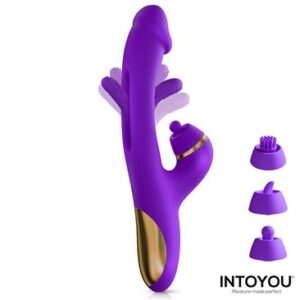 SITER VIBRADOR CON LENGUA TRIPLE FUNCIÓN + 2 CABEZALES