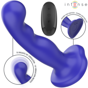 SHORTY VIBRADOR CON VENTOSA AZUL CONTROL REMOTO
