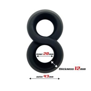 ANILLO DOBLE PARA EL PENE 100% SILICONA NEGRO