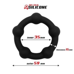 ANILLO PARA EL PENE SILICONA 3.5CM NEGRO