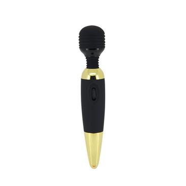 MASAJEADOR POWER WAND NEGRO Y DORADO