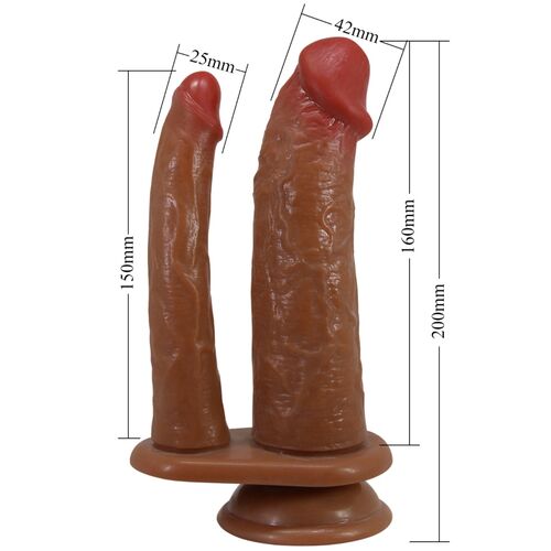 HULBERT DOBLE DILDO REALÍSTICO CON VIBRACIÓN USB - Imagen 3