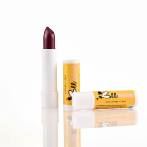BARRA DE LABIOS COLOR BURDEOS METALIZADO