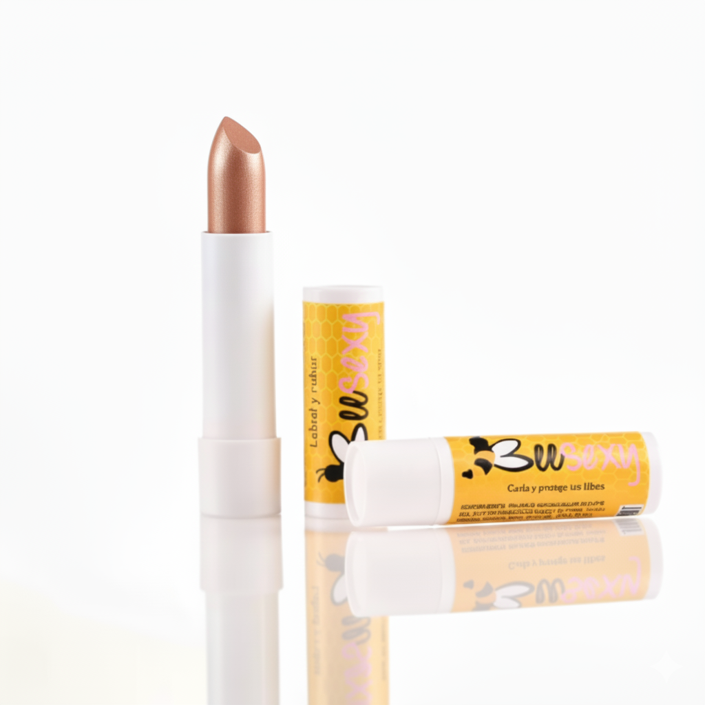 BARRA DE LABIOS COLOR NUDE METALIZADO