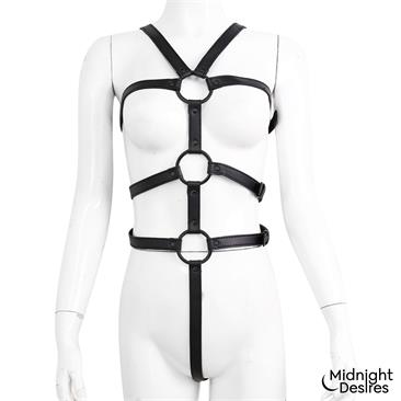 ARNÉS CORPORAL BONDAGE DE CUERO VEGANO - Imagen 2