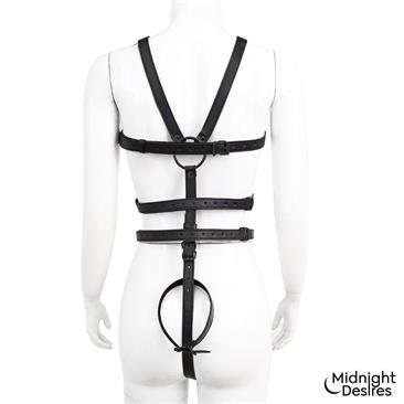 ARNÉS CORPORAL BONDAGE DE CUERO VEGANO - Imagen 3