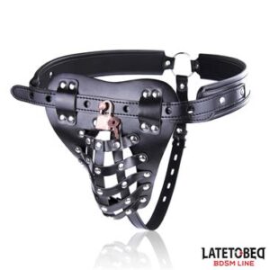 CINTURÓN DE CASTIDAD MASCULINO CON CANDADO Y AJUSTABLE
