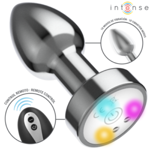 PLUG ANAL VIBRADOR CON LUCES LED TALLA M