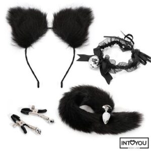 SET 4 PIEZAS COSPLAY NEGRO